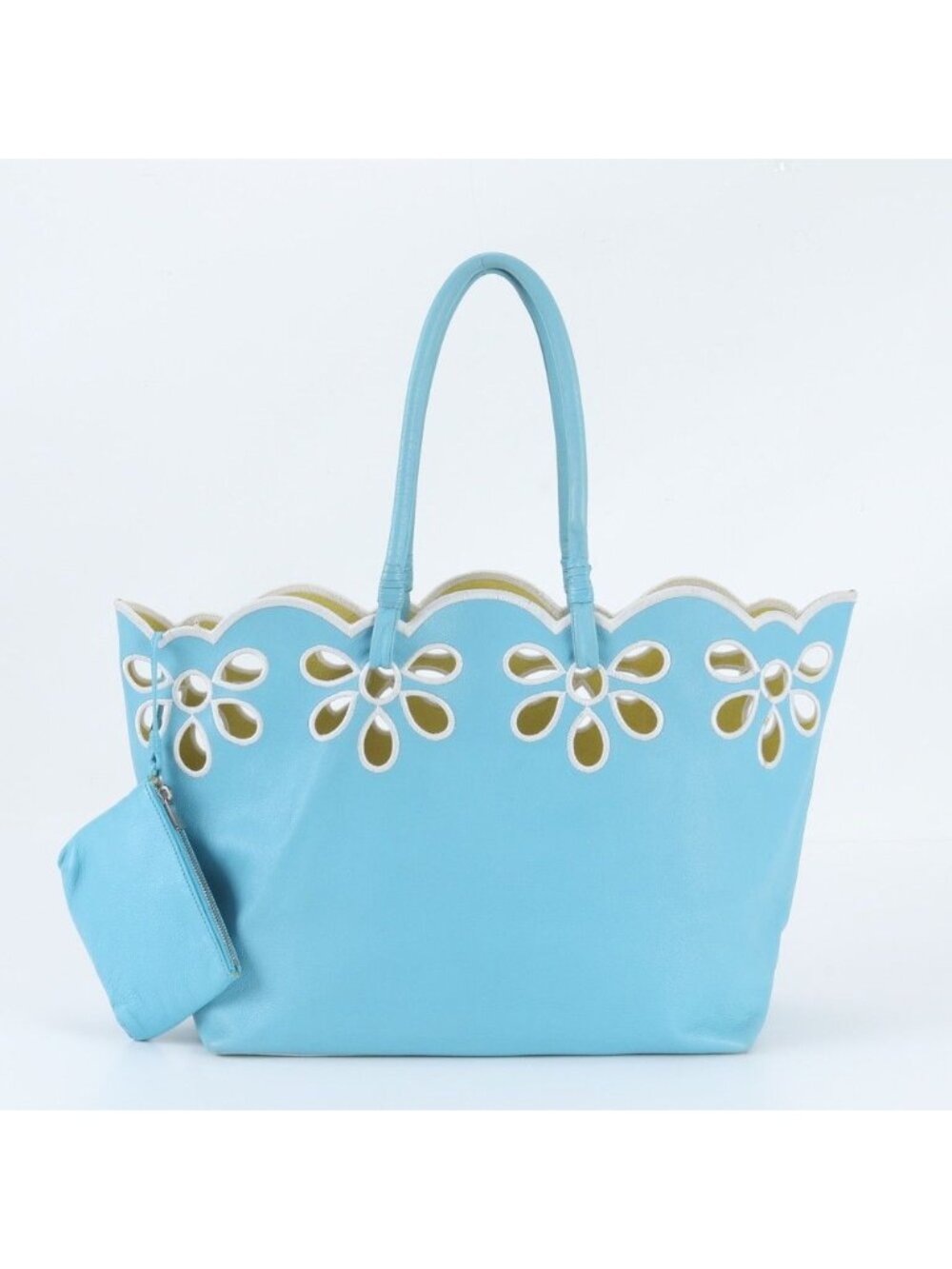 Celine Flower Motif Leather Tote Bag Shoulder